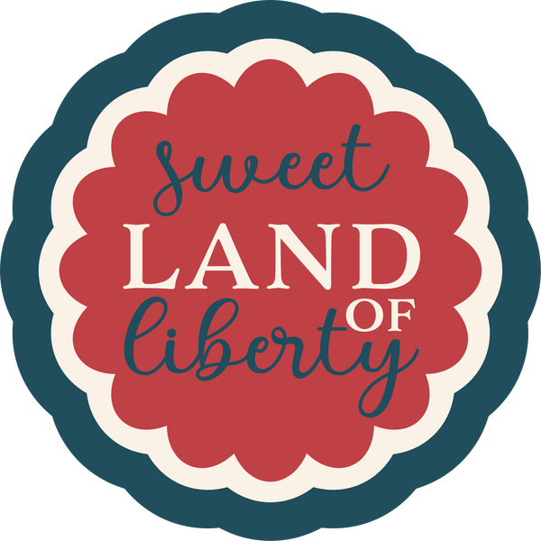 Sweet Land of Liberty Patriotic Sign, Door Hanger, Wreath Sign, Tray Decor