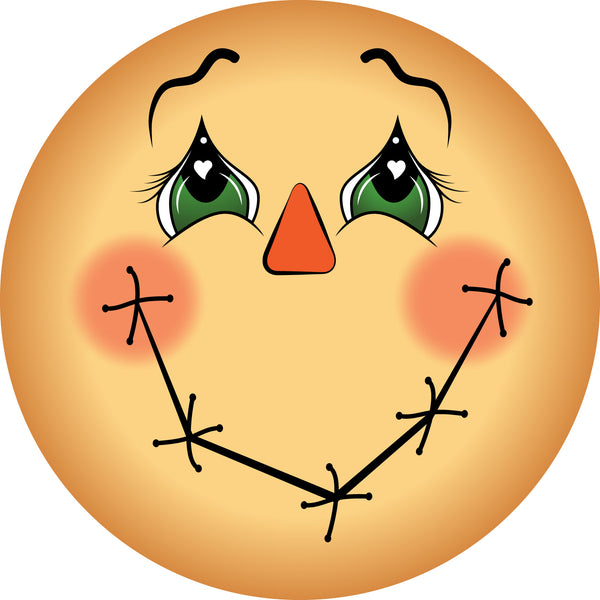 Fall Scarecrow Face Sign #2, Wreath Supplies, Wreath Attachment, Door Hanger, Wreath Sign