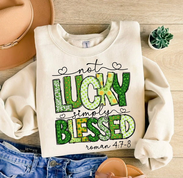 Lucky and Blessed T Shirt or Sweatshirt, Unisex Tee Shirt, Woman Tee Shirt, Mom shirt