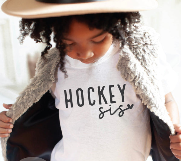 Hockey Sis Shirt, White T Shirt, Woman Tee Shirt, Hockey Sis shirt