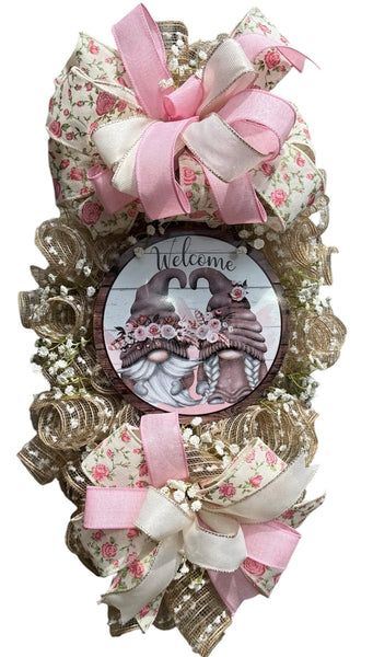 Gnome Boho Swag DIY Wreath Kit or Wreath, Everyday Decor, Spring Wreath Door Hanger