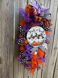 Halloween Wreath, Ghost Wreath Door Hanger