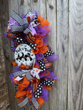 Halloween Wreath, Ghost Wreath Door Hanger
