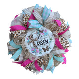 He is Risen Easter Wreath, Rustic Easter Decor, Door Hanger, Farmhouse Decor
