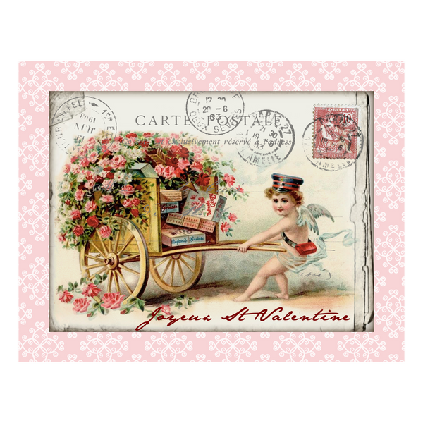 Vintage Cupid Valentine Sign, Valentine Decorations, Door Hanger, Wreath Sign