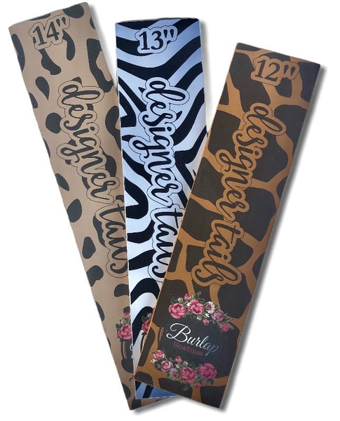 Perfect Tails - DESIGNER TAILS - ANIMAL Print Collection -  Ribbon Rulers for Wreath Makers