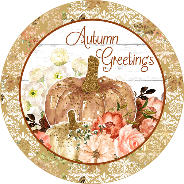 Autumn Greetings Fall Sign, Wreath Sign, Fall Decor, Door Hanger, Tiered Tray Sign, Wreath Supplies