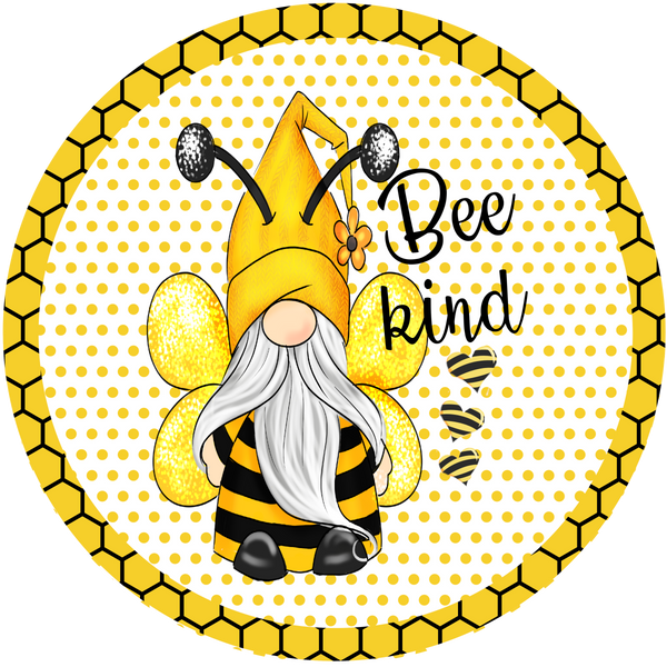 Bee Kind Bumble Bee Gnome Spring DIY Wreath Kit, #S001