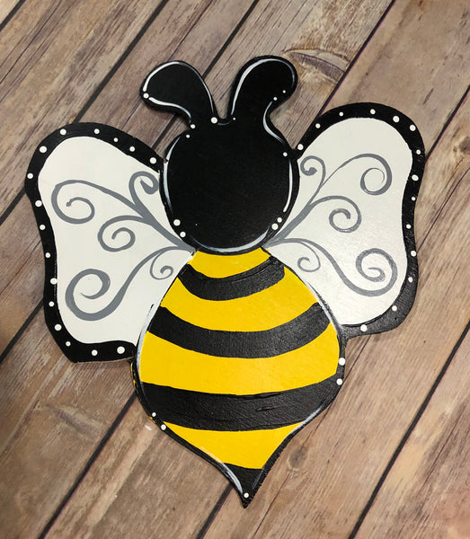 Bumble Bee Sign | Wreath Sign Attachment | Spring Home Decor Sign