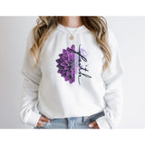 Faith Purple Floral Inspirational Tee Shirt, Unisex Tee Shirt, Woman Tee Shirt, Mom shirt