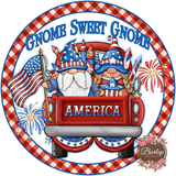 4th of July Gnome Patriotic Sign, Summer Sign, Wreath Supplies, Wreath Attachment