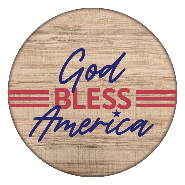 God Bless America Patriotic Sign, Door Hanger, Wreath Sign, Tray Decor