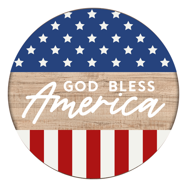 God Bless America #5 Patriotic Sign, Door Hanger, Wreath Sign, Tray Decor