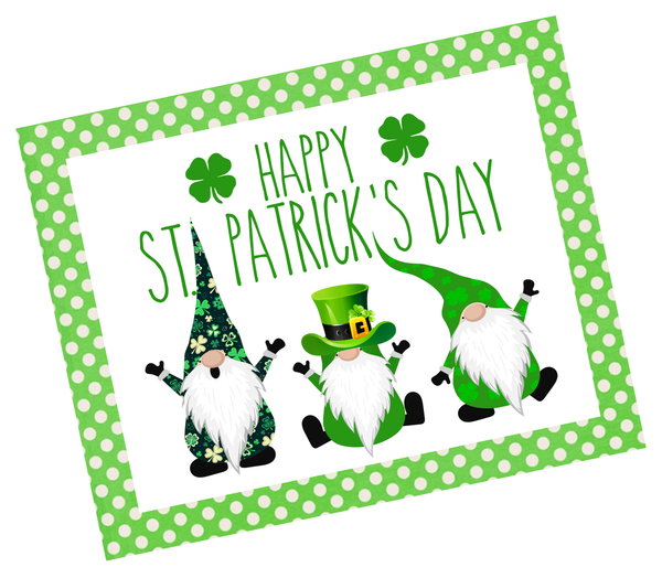 Happy St. Patrick's Day Gnomes Sign | Wreath Sign Attachment | Irish Sign