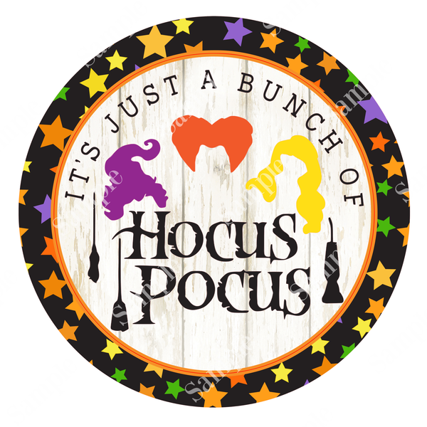 Hocus Pocus Halloween Witch Sisters Sign, Wreath Supplies, Wreath Attachment, Door Hanger, Wreath Sign