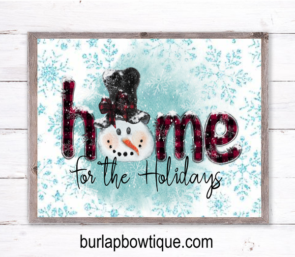 Snowman Winter Christmas Holiday Sign, Wreath Sign Attachment, Rustic Sign, Farmhouse Decor