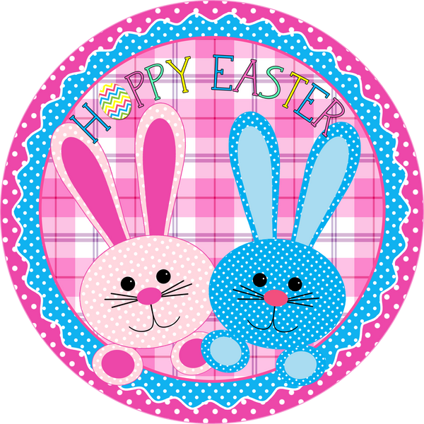 Hoppy Easter Bunnies Spring Sign, Spring Sign, Door Hanger, Wreath Sign