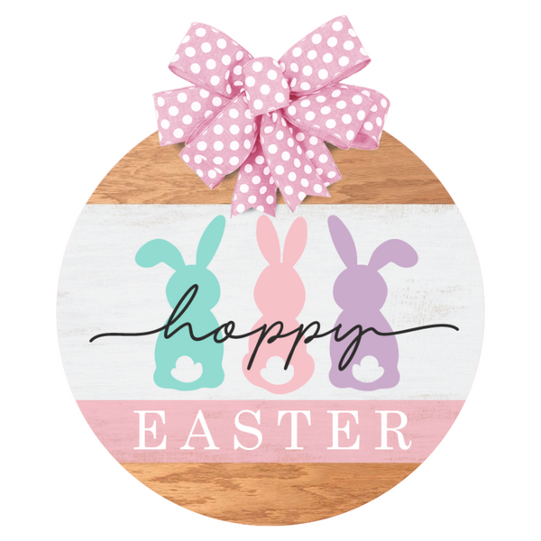 Hoppy Easter Door Hanger, Rustic Easter Decor, Door Hanger, Farmhouse Decor, Easter Wreath