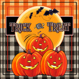 Trick or Treat Halloween Pumpkin Sign, Wreath Supplies, Wreath Attachment, Door Hanger, Wreath Sign