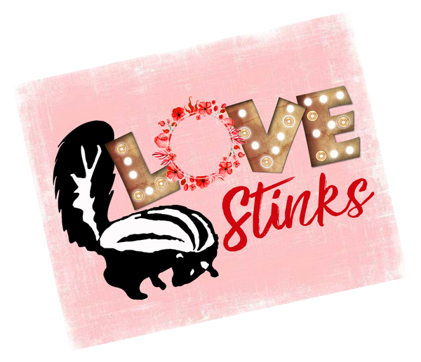 Love Stinks Skunk Valentine Sign, Wreath Sign Attachment, Rustic Sign, Farmhouse Decor