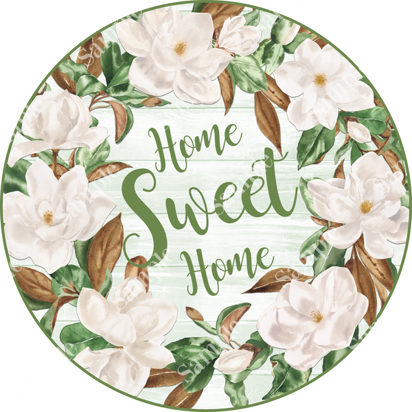 Home Sweet Home Magnolia Sign, Door Hanger, Wreath Supplies, Wreath attachment