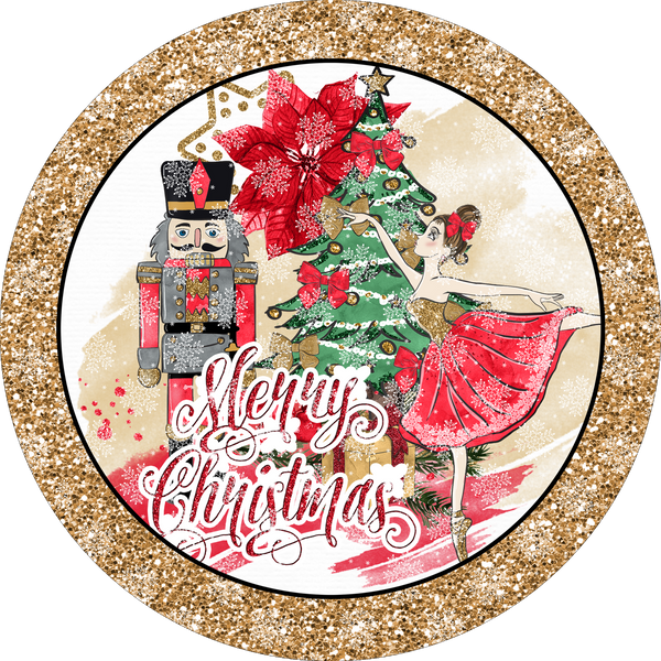 Nutcracker Christmas Sign, Wreath Supplies, Wreath Attachment, Door Hanger, Wreath Sign