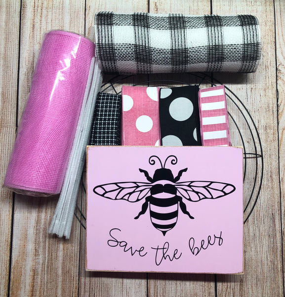 Save the Bees Wreath Kit, Bee Wreath Kit, Wreath Supplies
