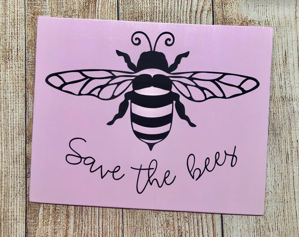 Save the Bees | Bumble Bee | Wreath Sign Attachment | Spring Sign