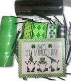 Happy St. Patrick's Day GNOME Shamrock Wreath or Kit | St. Patrick's Day Wreath Kit | DIY Wreath Kit, #SP002