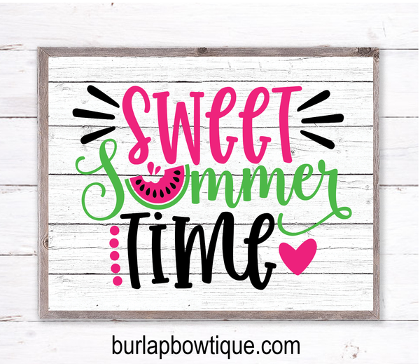 Sweet Summer Time Sign, Wreath Sign Attachment, Rustic Sign, Farmhouse Decor