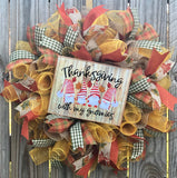Thanksgiving Gnomies Fall Wreath Kit, Autumn Fall Wreath Kit, Wreath Supplies
