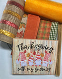 Thanksgiving Gnomies Fall Wreath Kit, Autumn Fall Wreath Kit, Wreath Supplies