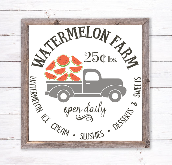 Vintage Watermelon Truck Sign, Wreath Sign Attachment, Rustic Sign, Farmhouse Decor