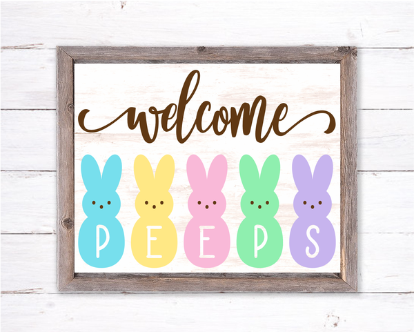 Welcome Sugar Bunny Sign | Wreath Sign Attachment | Farmhouse Spring Sign