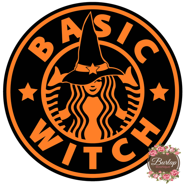 Halloween Basic Witch Sign, Wreath Supplies, Wreath Attachment, Door Hanger, Wreath Sign