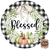 Blessed Fall Sign, Wreath Supplies, Wreath Attachment, Door Hanger, Wreath Sign