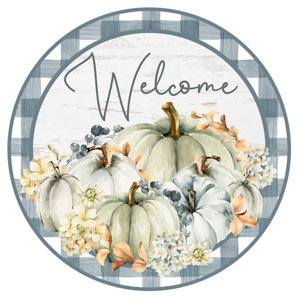Welcome Fall Pumpkins Sign, Wreath Sign, Fall Decor, Door Hanger, Tiered Tray Sign, Wreath Supplies