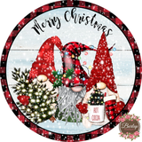 Merry Christmas Gnome Sign, Wreath Supplies, Wreath Attachment, Door Hanger, Wreath Sign