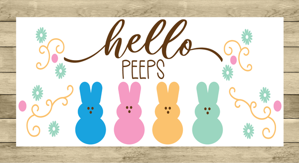 Hello Easter Bunny Sign | Wreath Sign Attachment | Farmhouse Spring Sign