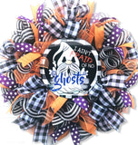 Halloween Ghost Gnome Halloween Wreath Kit, DIY Wreath Kit, Halloween Decorations