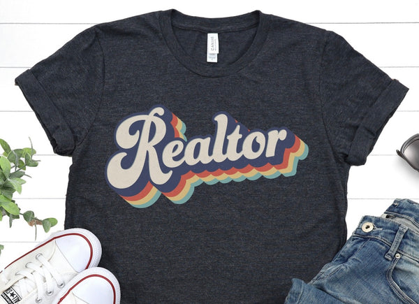 Retro Realtor Shirt, Unisex Tee Shirt, Woman Tee Shirt, Mom shirt
