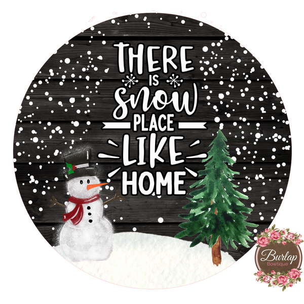 Snow Place like Home Winter Christmas Sign, Wreath Supplies, Wreath Attachment, Door Hanger, Wreath Sign